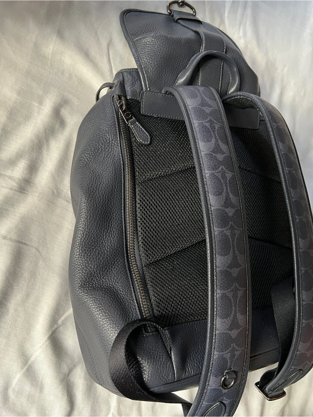 Coach Sullivan Leather Backpack Rare Deep Navy Color
